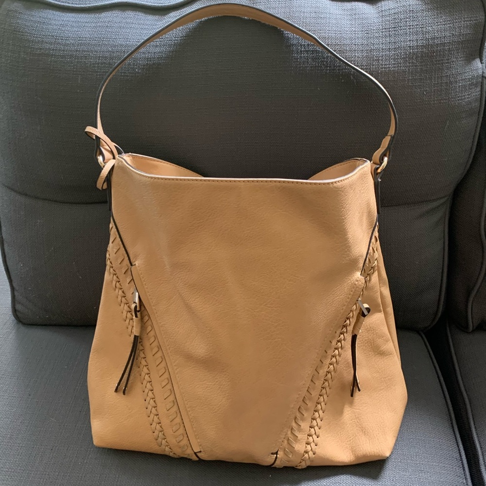 Sole Society Nude Boho Shoulder Bag